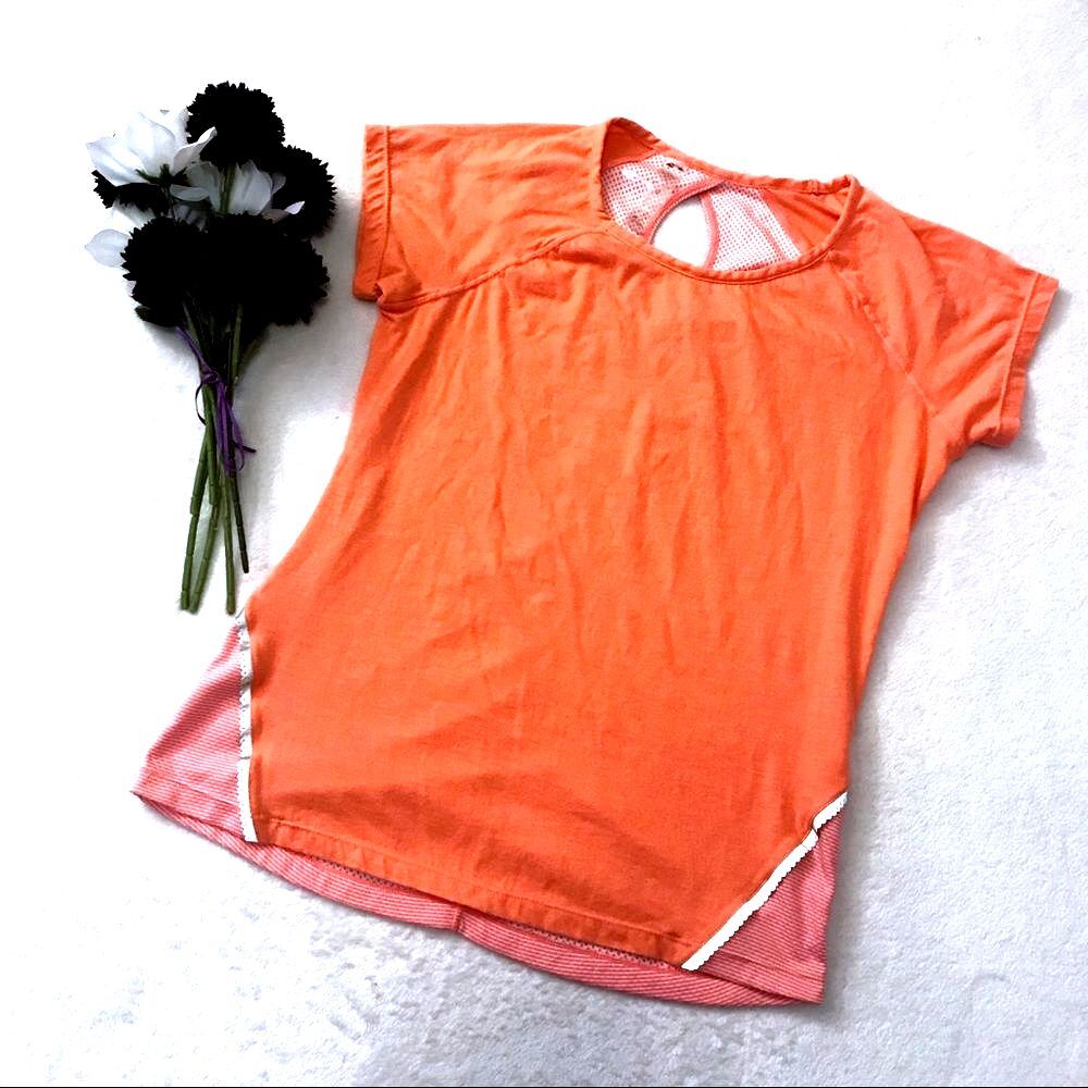 Cascade Sports Short Sleeve Activewear Top Small Orange